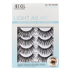 Cils Ardell Light As Air 523, pack 4 paires pour un regard léger et naturel.