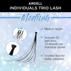 Ardell look naturel Trios moyen noir, effet cils parfaitement fusionné
