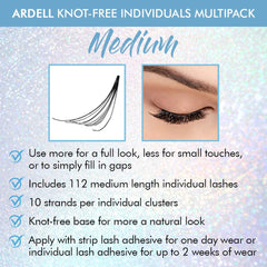 Ardell medium black lashes on the eye with a natural look