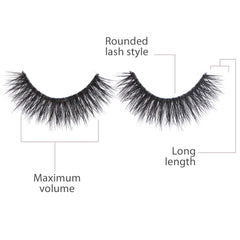Application facile avec Ardell Mega Volume 252 pour un look glamour rapide.