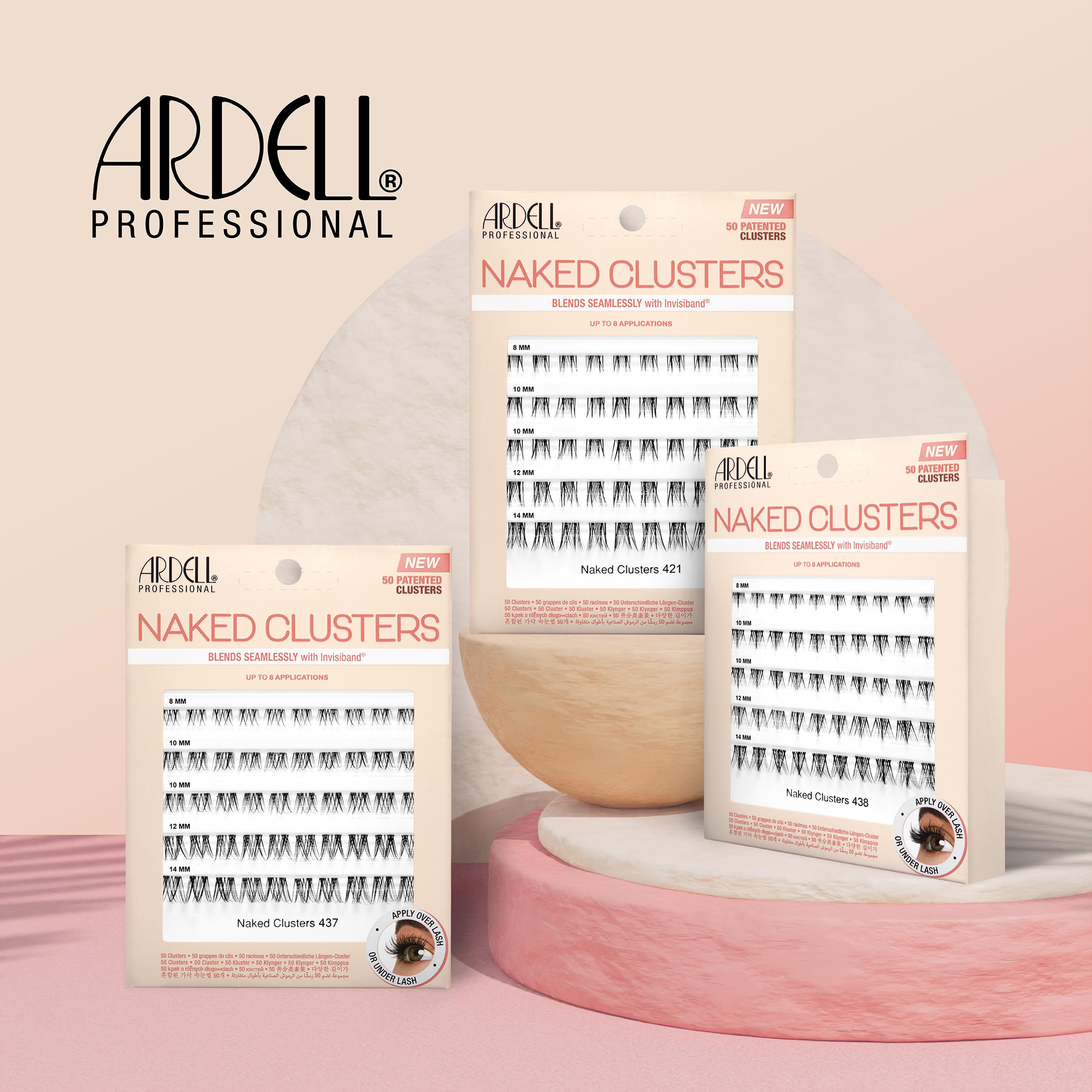 Ardell Naked Clusters 437: kit pratique de 50 grappes réutilisables pour plusieurs applications.
