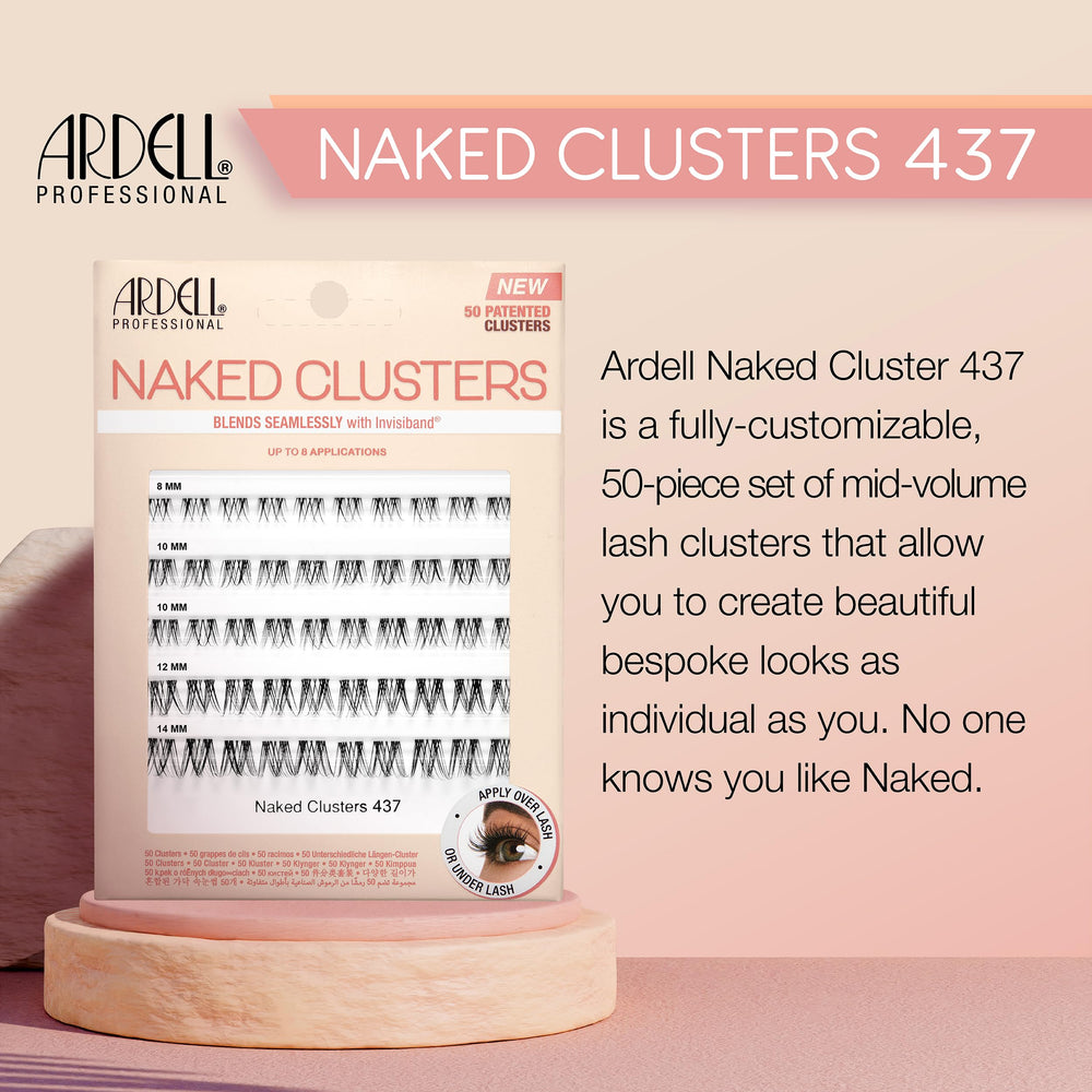Ardell Naked Clusters 437: longueurs ajustables 8 à 14 mm pour un style personnalisé.