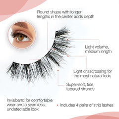 Ardell Naked Lashes 420, application facile, pour attacher rapidement des cils sans effort.