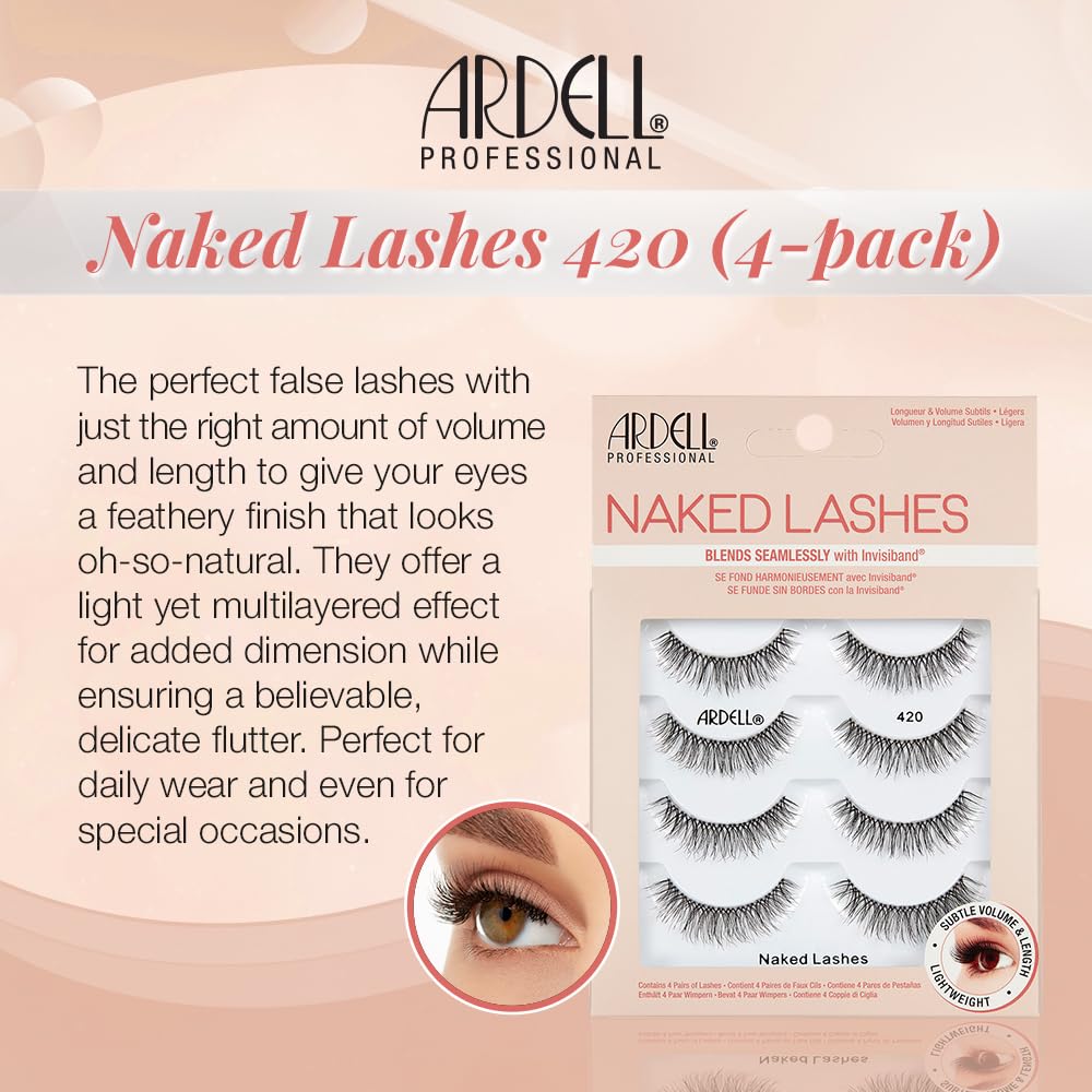 Ardent Naked Lashes 420, bande Invisiband, confort invisible pour toute la journée.