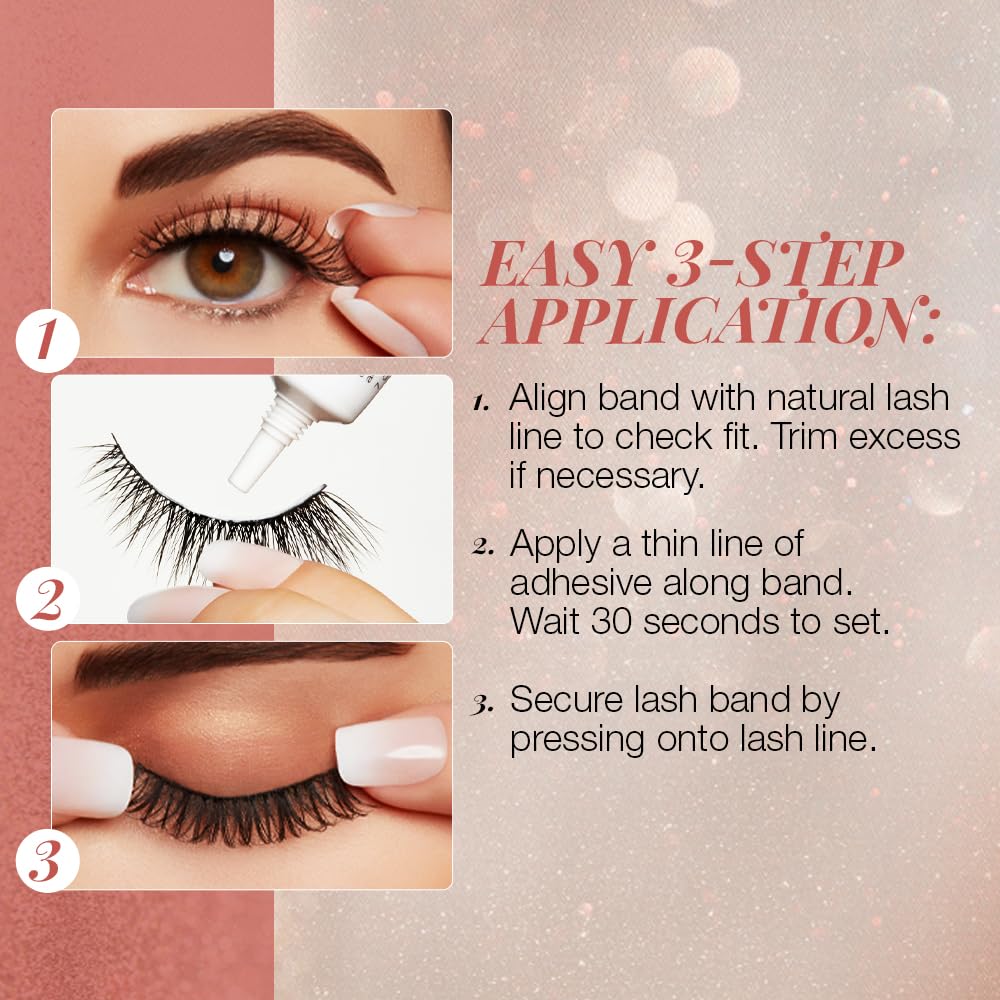 Ardell Naked Lashes 422 look naturel qui s'intègre au maquillage quotidien.