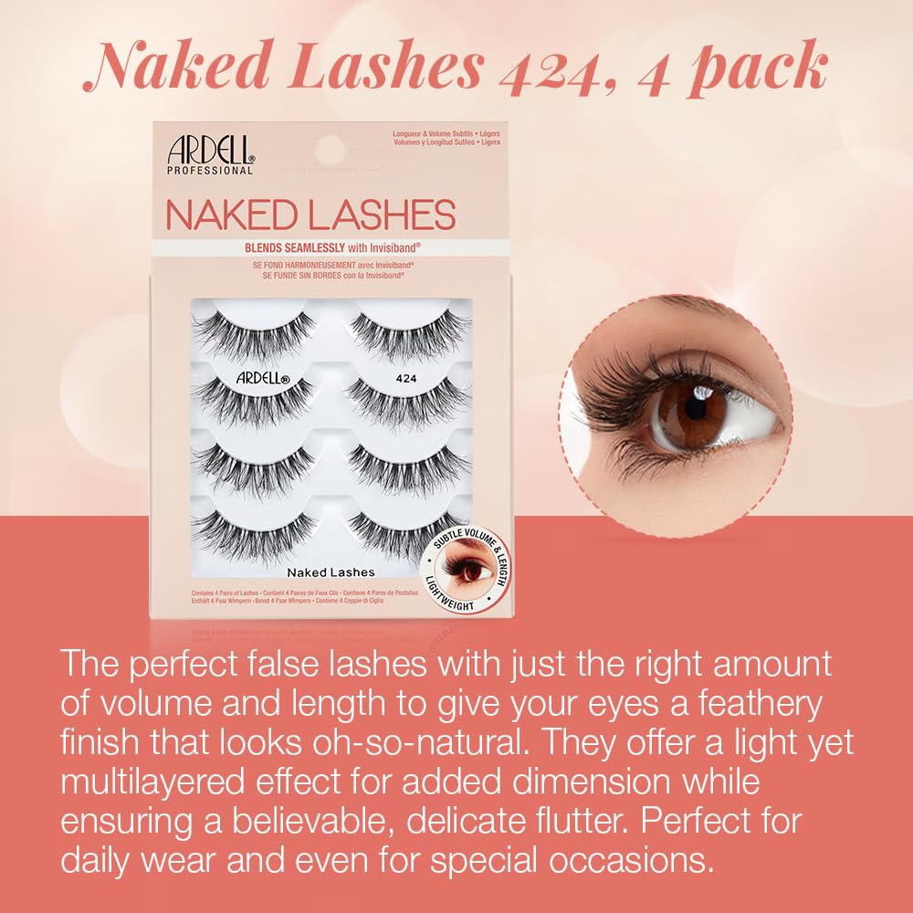 Ardell Naked Lashes 424 – volume subtil pour un regard plus ouvert.
