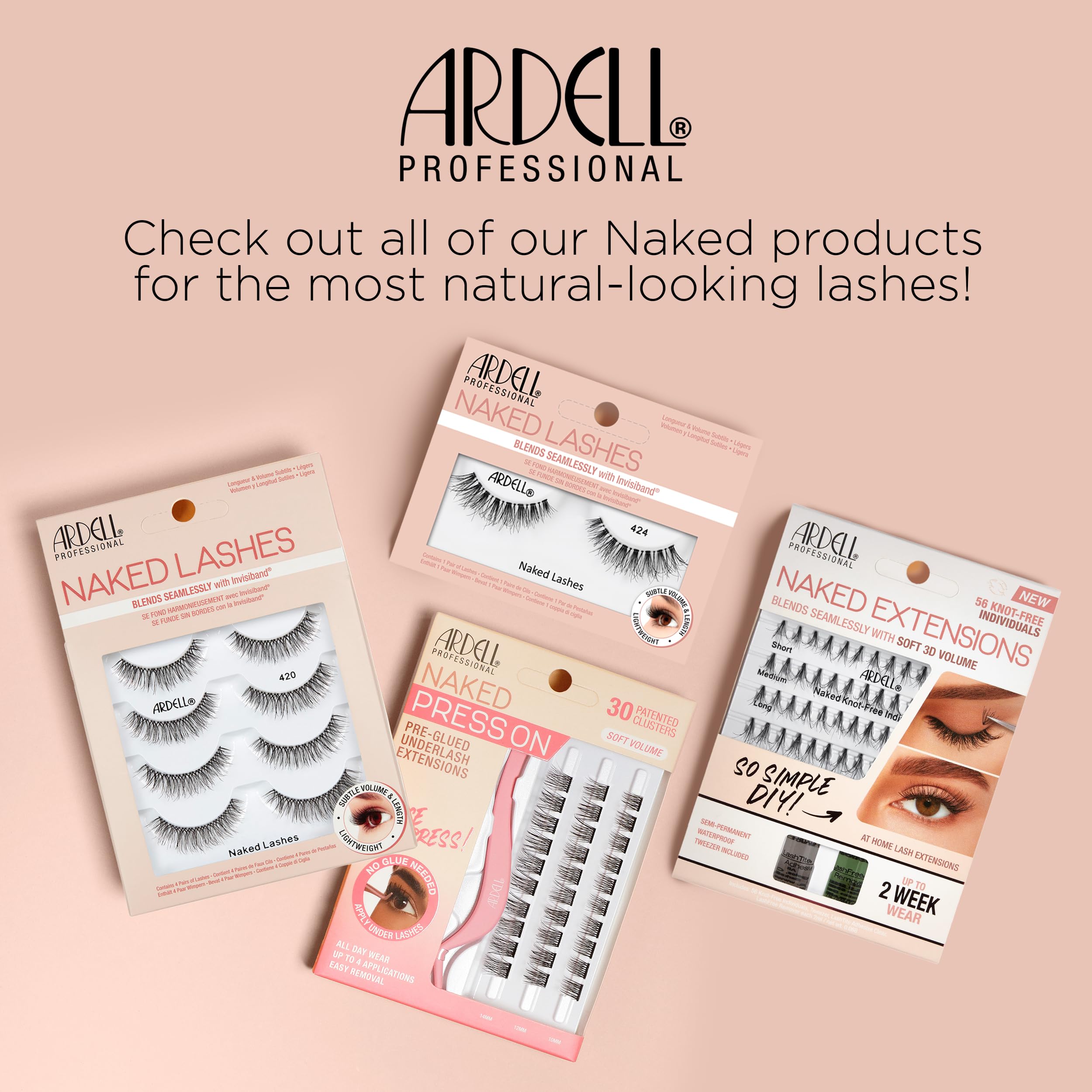 Ardell Naked Lashes 427: pack 4 paires pour un style quotidien.