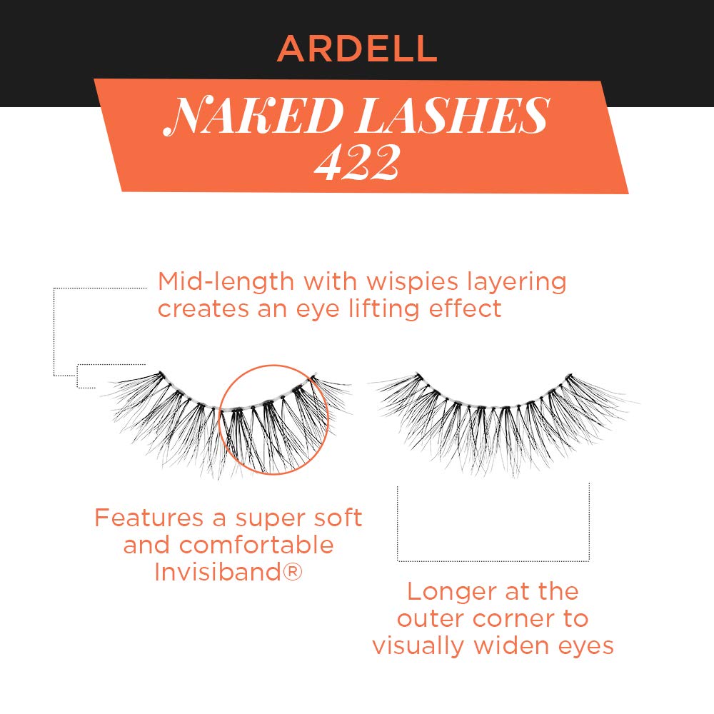 Ardell Naked Natural Lashes 422 offre un effet plume léger pour un regard subtil.