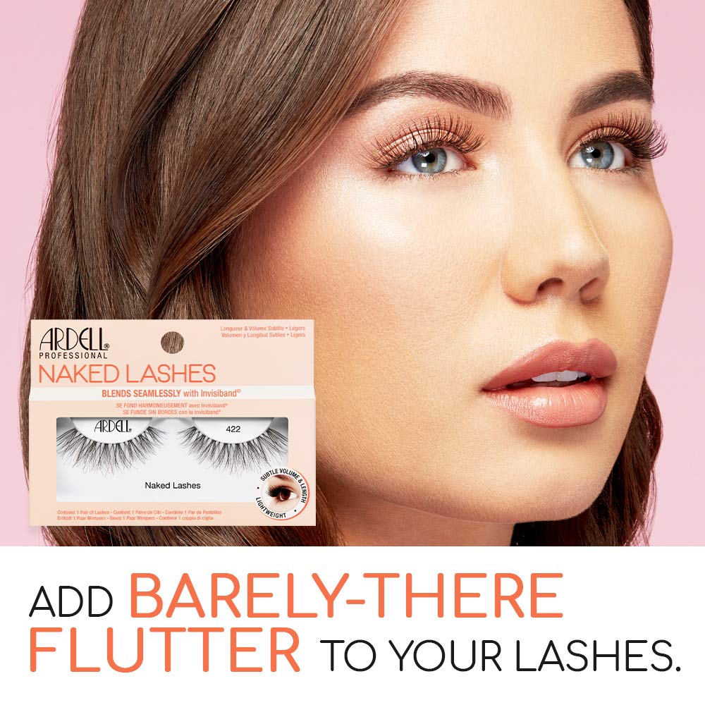 Ardell Naked Natural Lashes 422 avec fibres douces imitant le mink pour un rendu crédible.