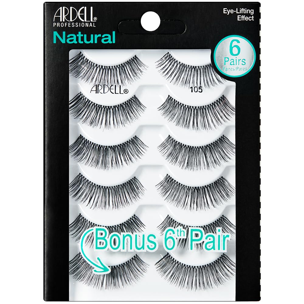 Ardell Natural 105: paquet de 6 paires pour un regard naturel et durable au quotidien.