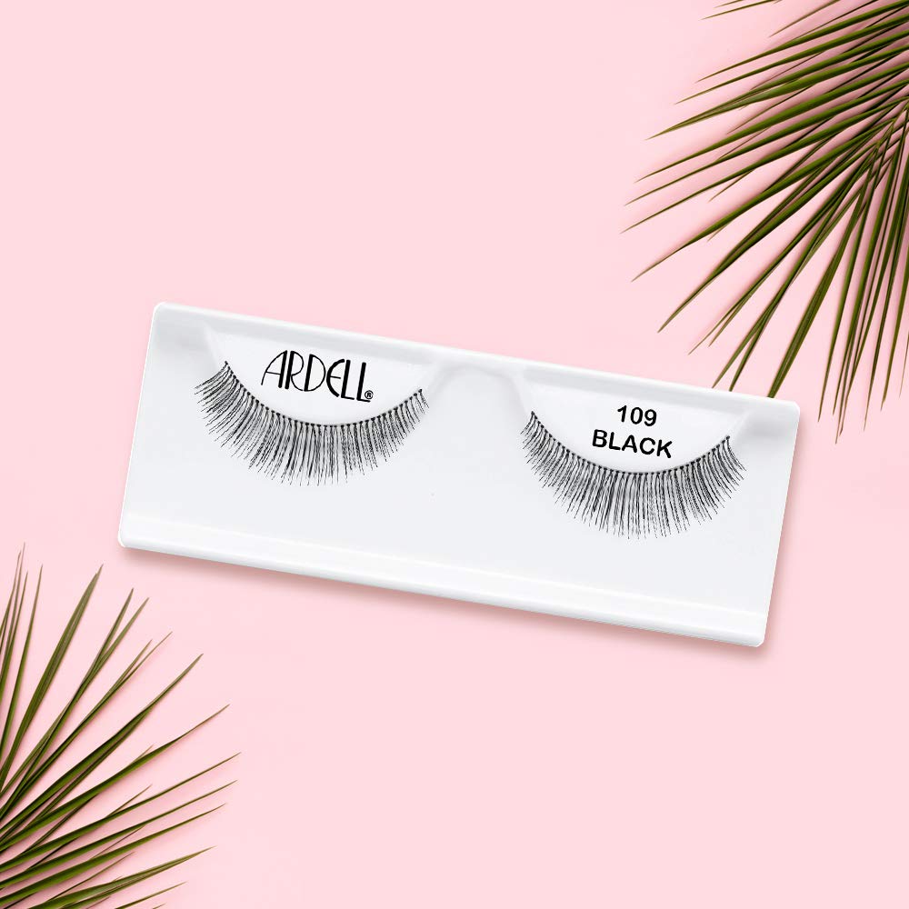 Ardell Natural Lashes 109 Black lightweight lashes blend naturally for subtle day to night looks.