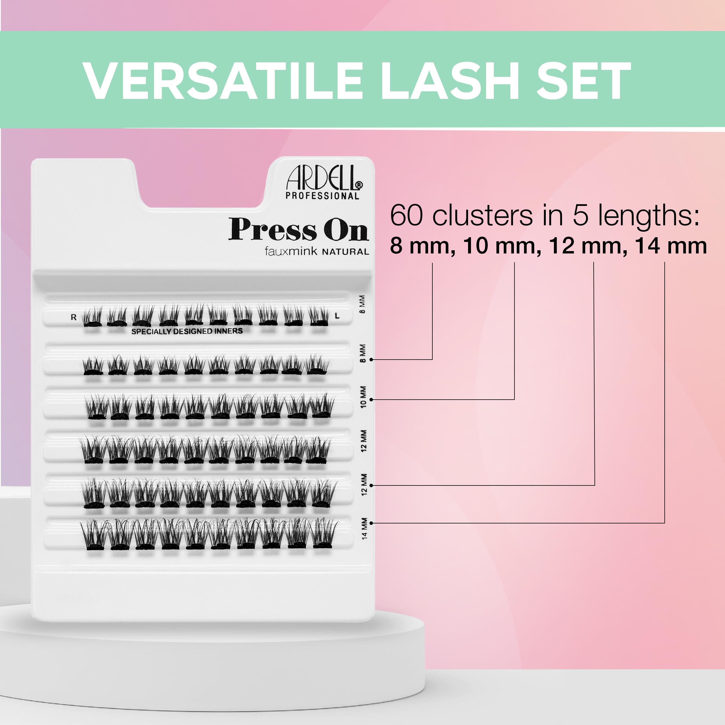Ardell Press On Fauxmink Naturel 60 ct, technologie Speedhesive pour une pose rapide et précise.