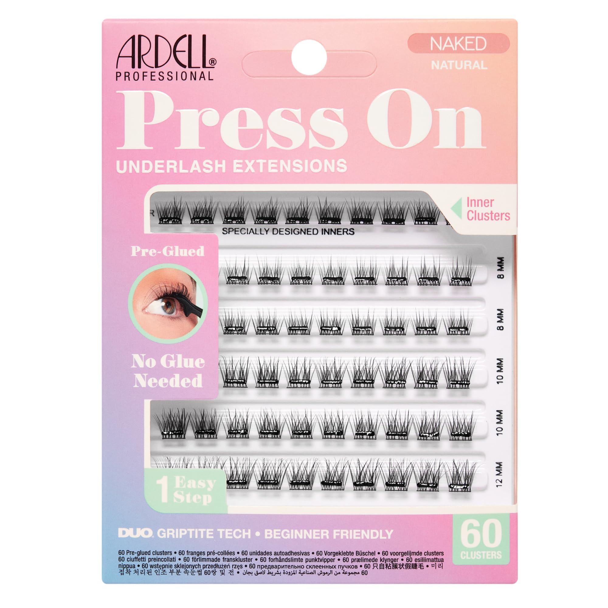 Ardell Press On Lashes Naked Natural: ensembles clusters naturels pour un effet léger
