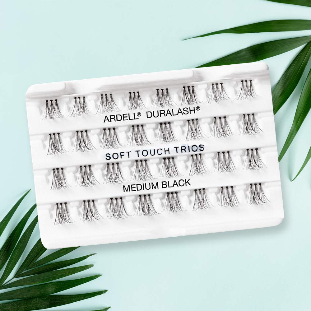 Ardell Soft Touch Trios Medium Individuals in Black ready for easy application