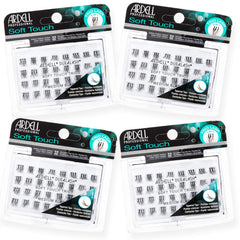 Ardell Soft Touch Trios Medium Individuals in Black with Invisiband close-up for seamless blend