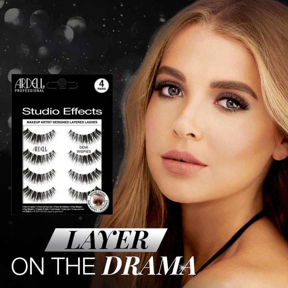 Ardell Studio Effects Demi Wispies application coin extérieur, accord parfait pour un effet dramatique