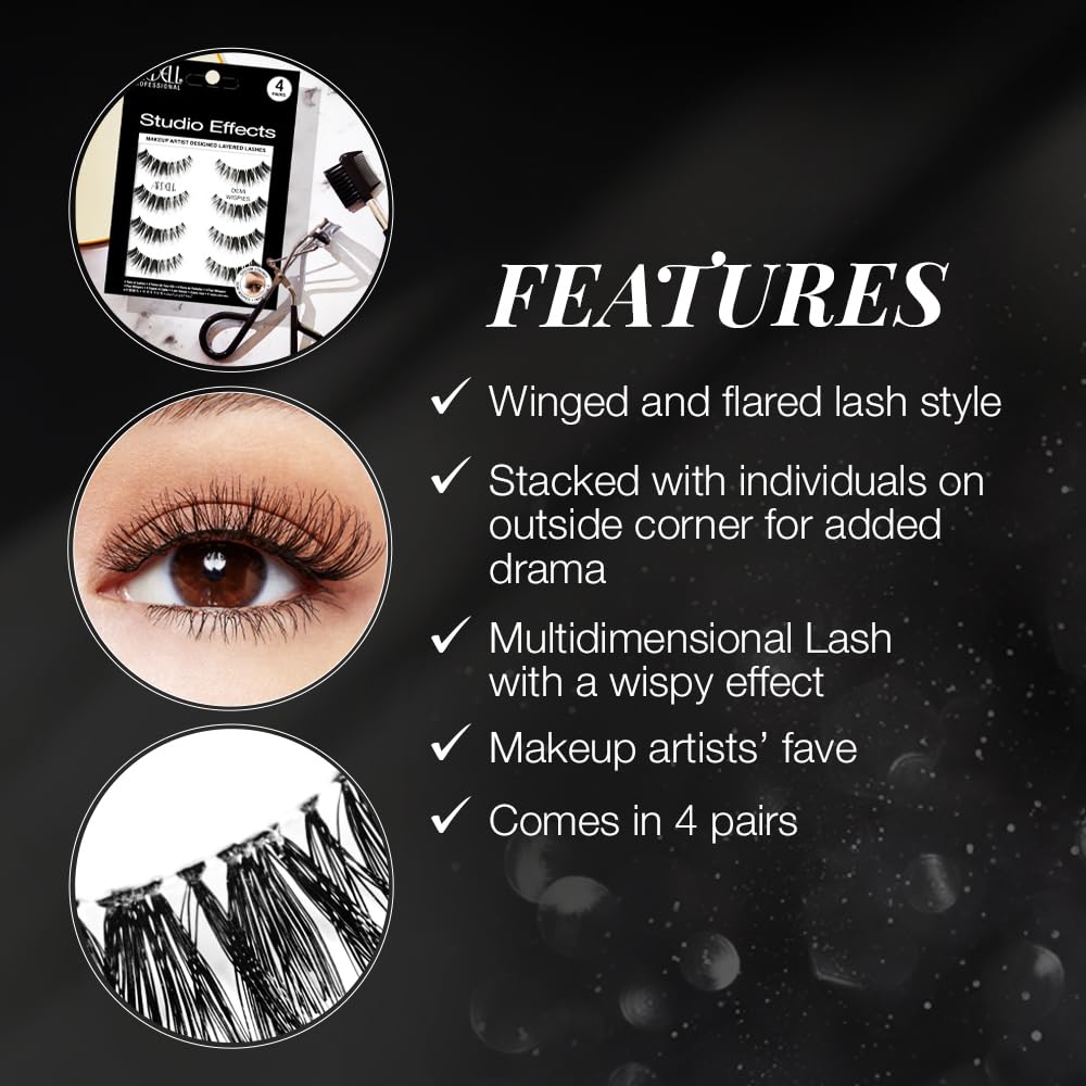 Ardell Studio Effects Demi Wispies look naturel, cils subtils qui améliorent l’éclat du regard