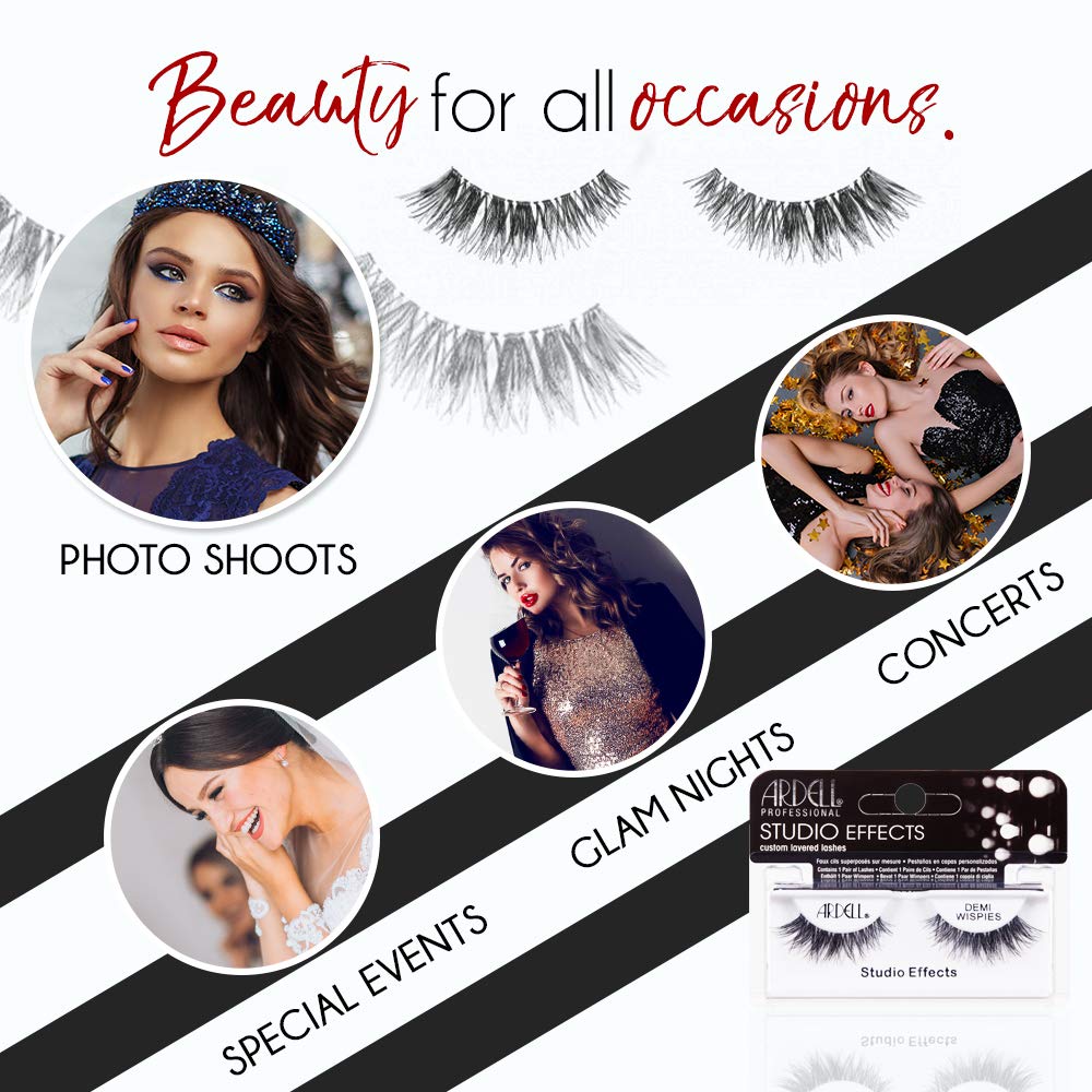 Ardell Studio Effects Demi Wispies sur les coins externes pour un regard ailé.