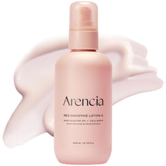 ARENCIA Red Smoothie Lotion – Bouteille-pompe pour une application précise et pratique.