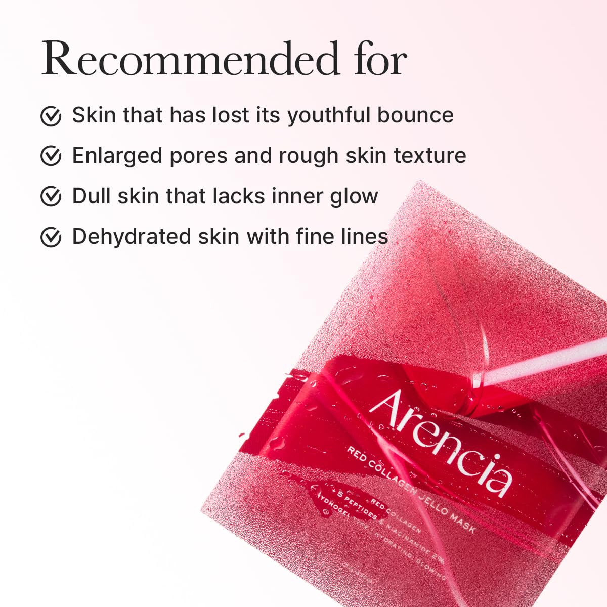 Application nocturne ARENCIA Jello Mask pour soin pratique avant le coucher.