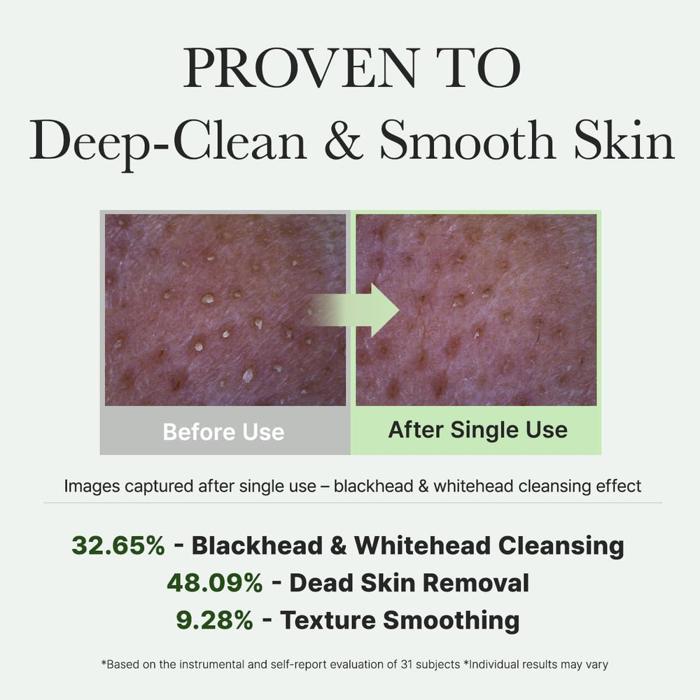 ARENCIA grains exfoliants visibles dans la texture; exfoliation douce et efficace.