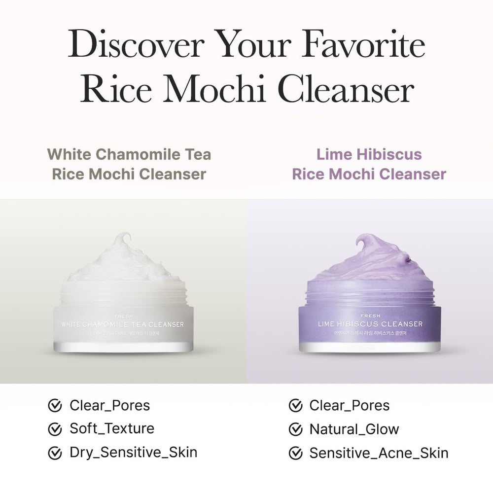 Crème Arencia Riz Mochi, pot rose, nettoyage en douceur et nourrissant pour la peau.