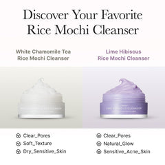 Crème Arencia Riz Mochi, pot rose, nettoyage en douceur et nourrissant pour la peau.
