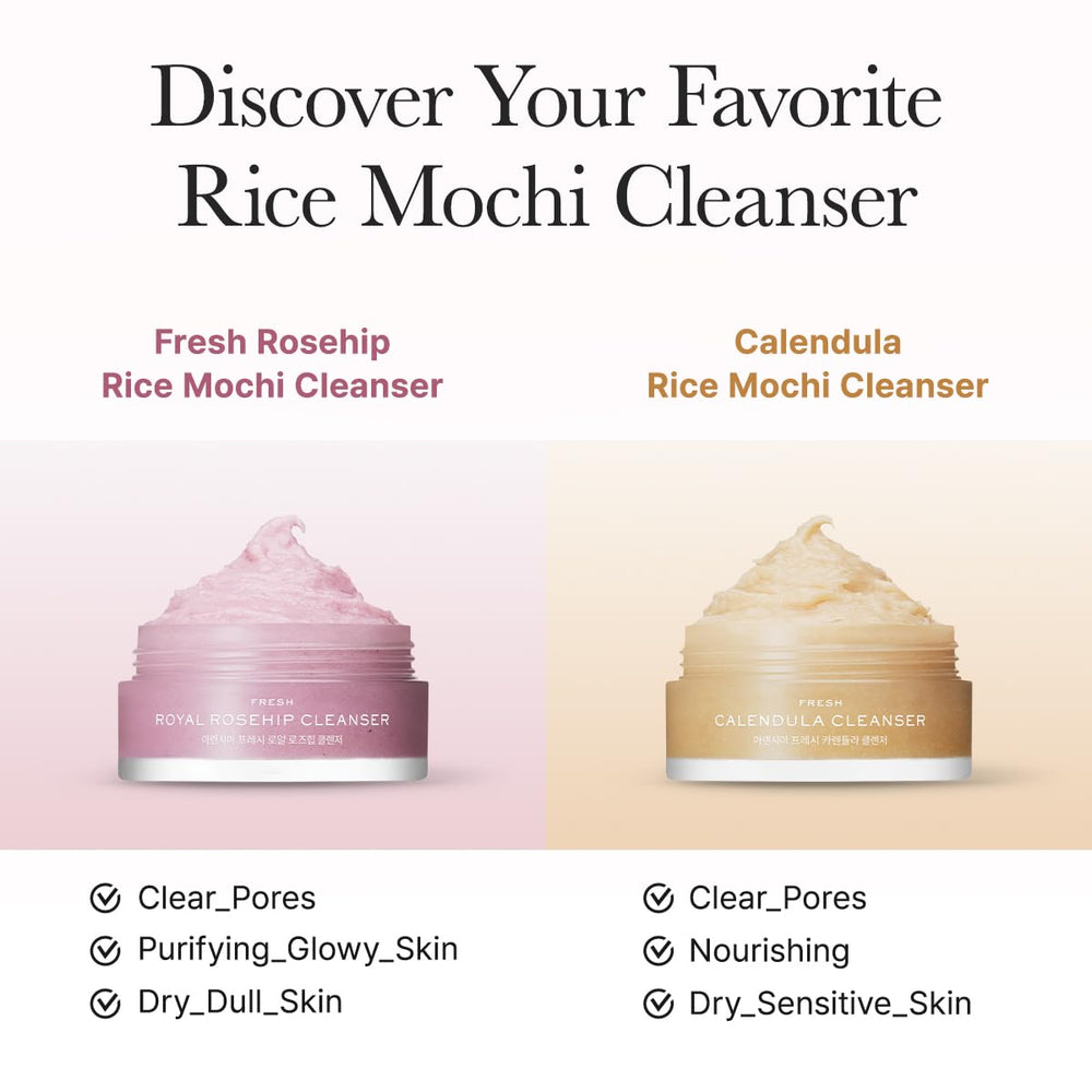 Gel Arencia Riz Mochi, tube bleu, nettoie en douceur avec une sensation de fraîcheur.