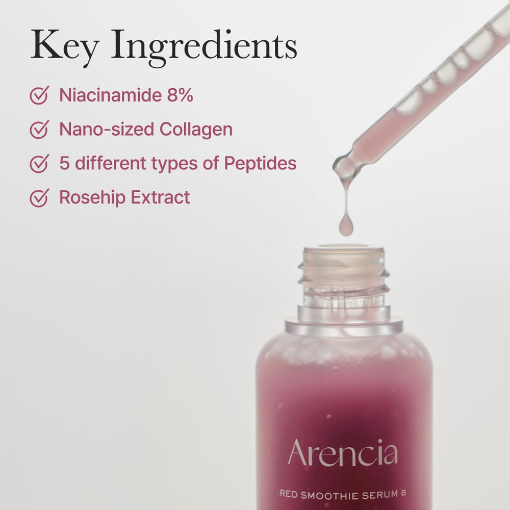Sérum Arencia Peptides-Lift-Visage: soutien du contour et fermeté légère.