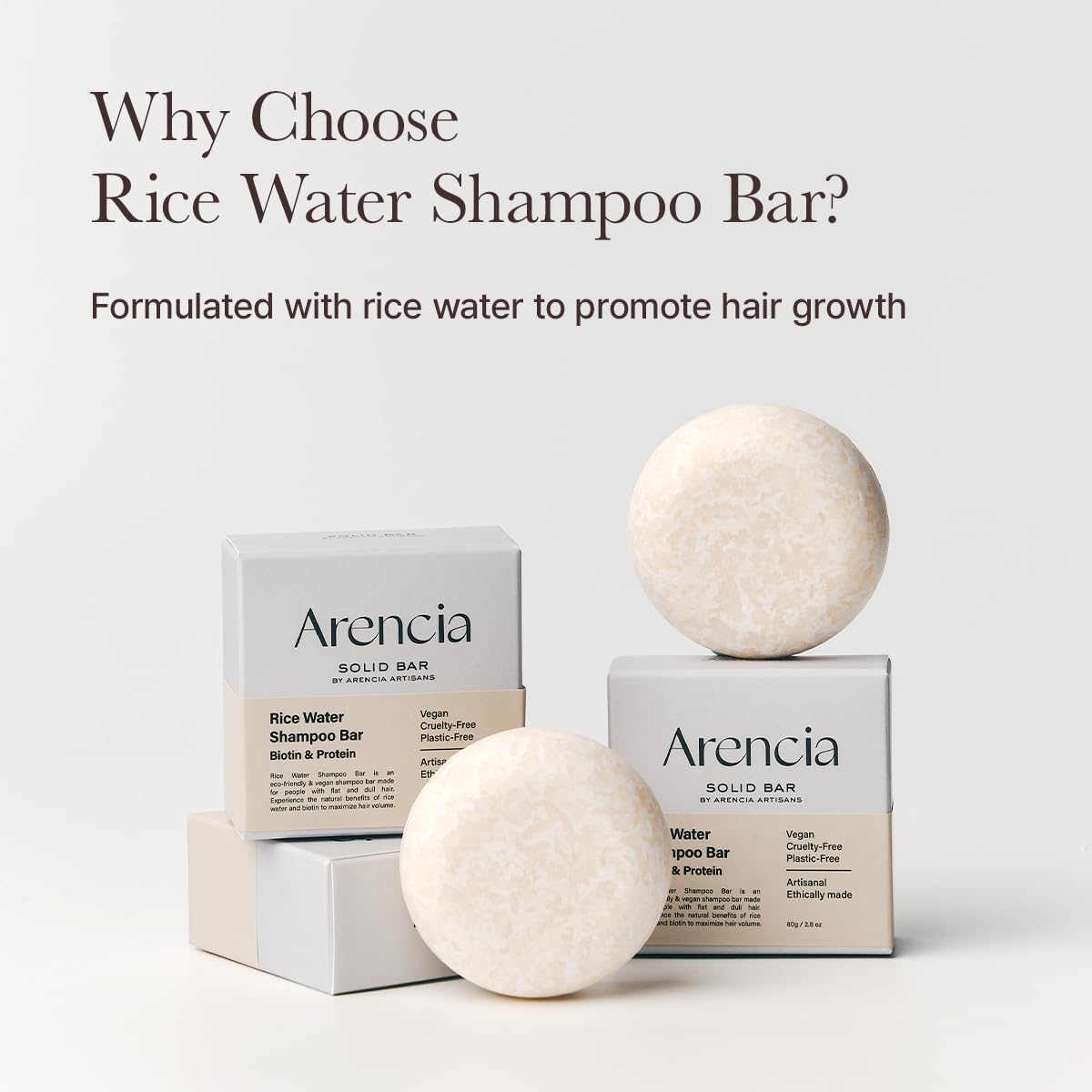 ARENCIA Biotine et protéines, ingrédients naturels soutiennent la vitalité des cheveux.