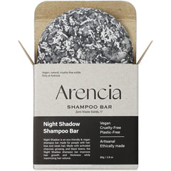 ARENCIA Night Shadow barre-biotine, emballage zéro déchet, routine durable.