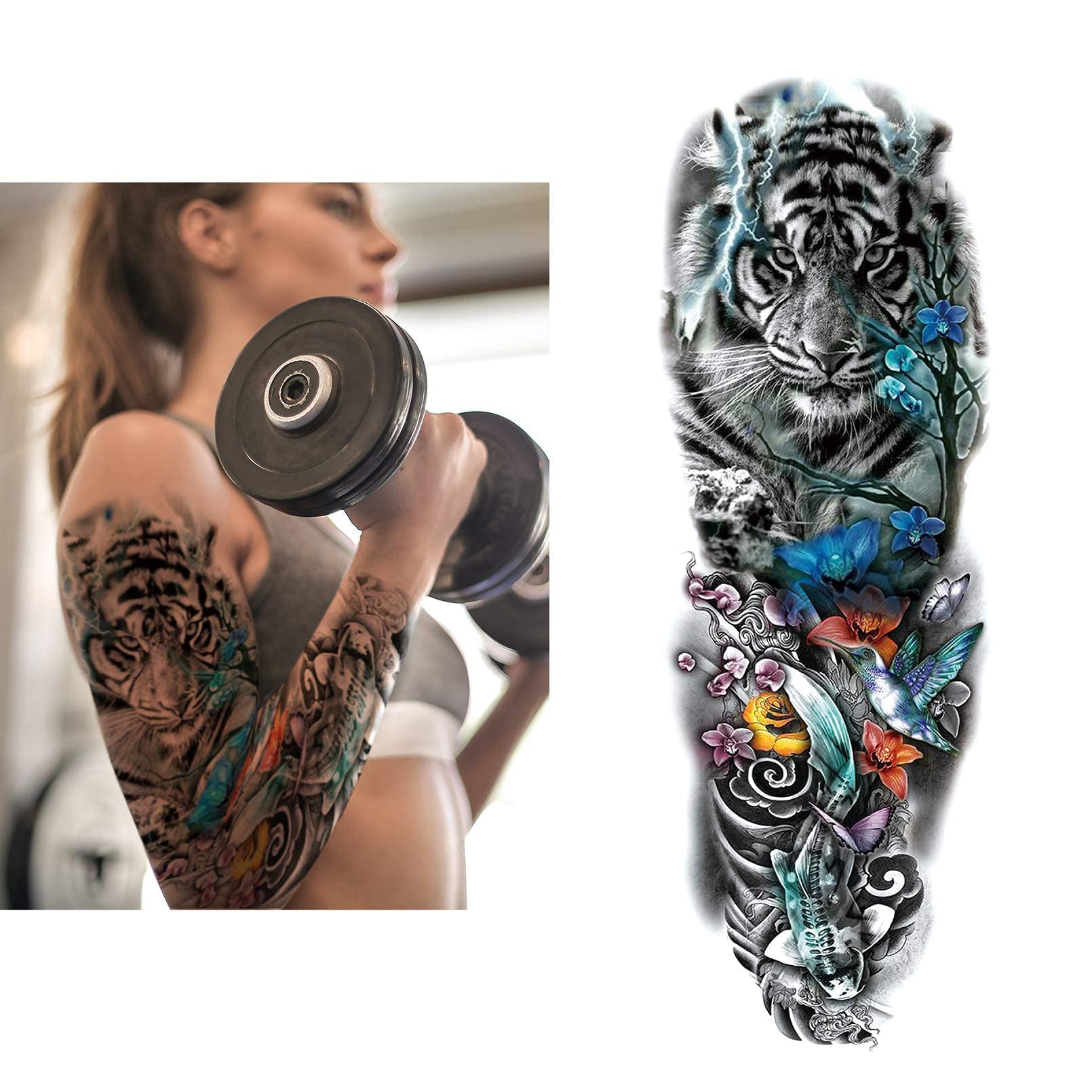 Tatouage temporaire Aresvns bras imperméable, adapté à l’extérieur