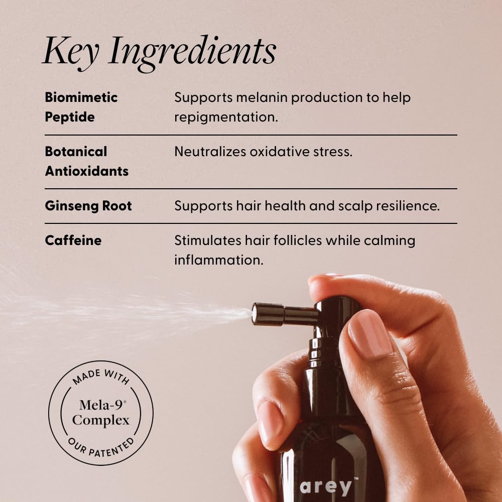 Arey To The Root Sérum, emballage clair facilitant l’achat et l’utilisation.