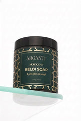 Savon noir marocain Argan'It au parfum de rose, revitalise et prépare l'exfoliation