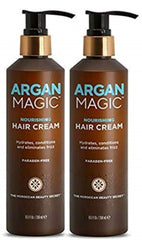 Argan Magic Crème Cheveux Nourrissante – bouteille: hydratation durable et brillance.