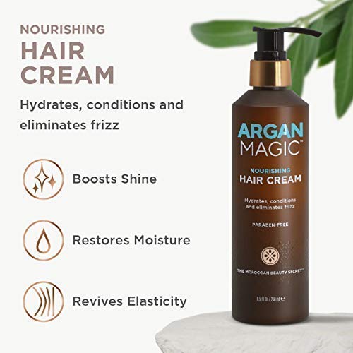 Argan Magic Crème Cheveux Nourrissante – effet brillance et définition subtile.