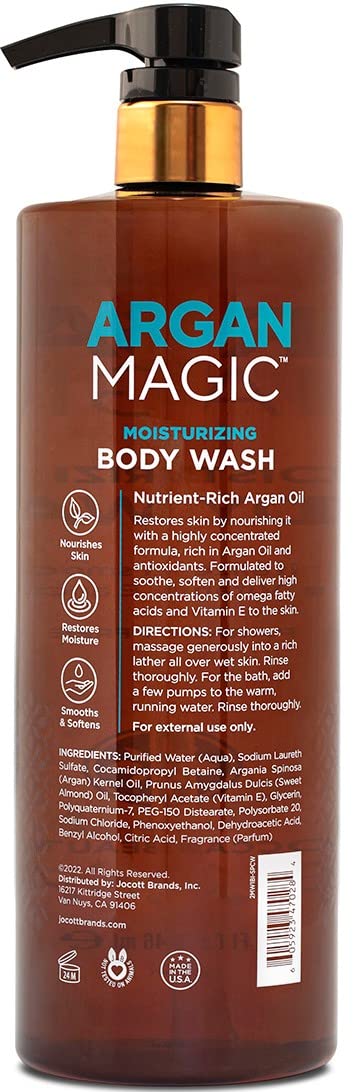 Argan Magic gel douche pompe : nettoyage tendre et efficace.