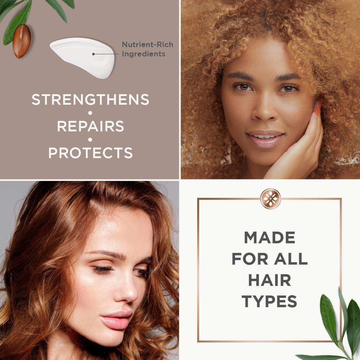 Frizz control and hydration during styling with Argan Magic Split Endz Cream.