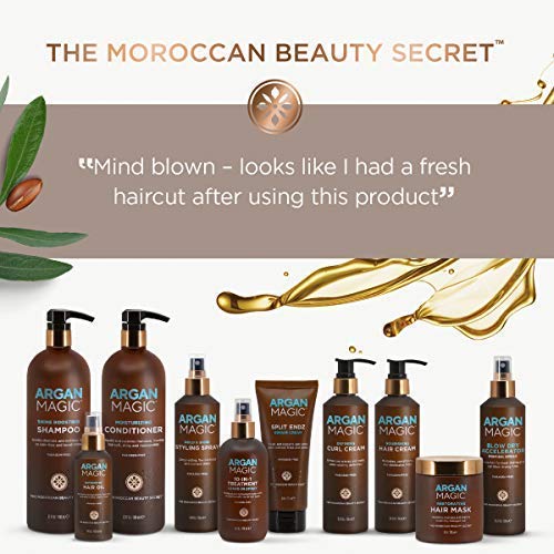 Argan Magic Split Endz Cream, fabriqué aux États‑Unis, sans parabènes et non testé sur animaux.