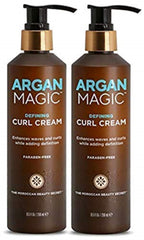 Argan Magic crème définissante pour boucles sur flacon, hydratation légère et définition.