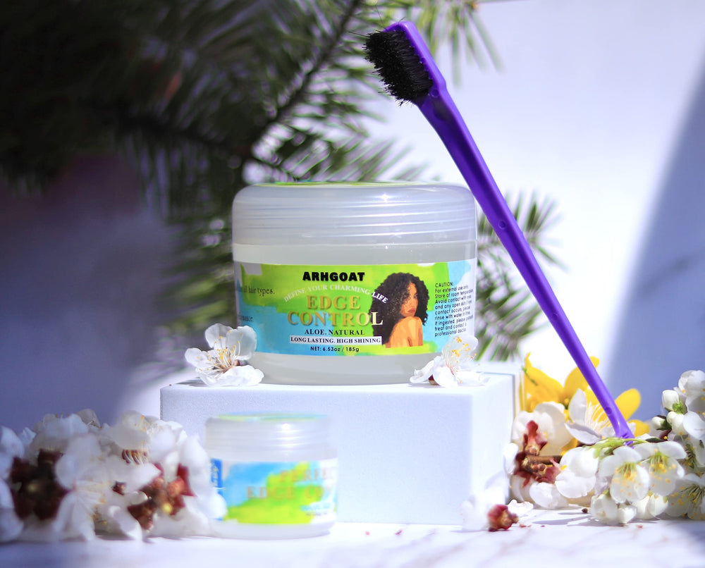 ARHGOAT Edge Control – mini format d’une once et brosse incluse pour le voyage.