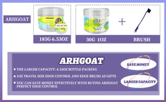 ARHGOAT Edge Control – formule naturelle à l’aloe pour cheveux sains.