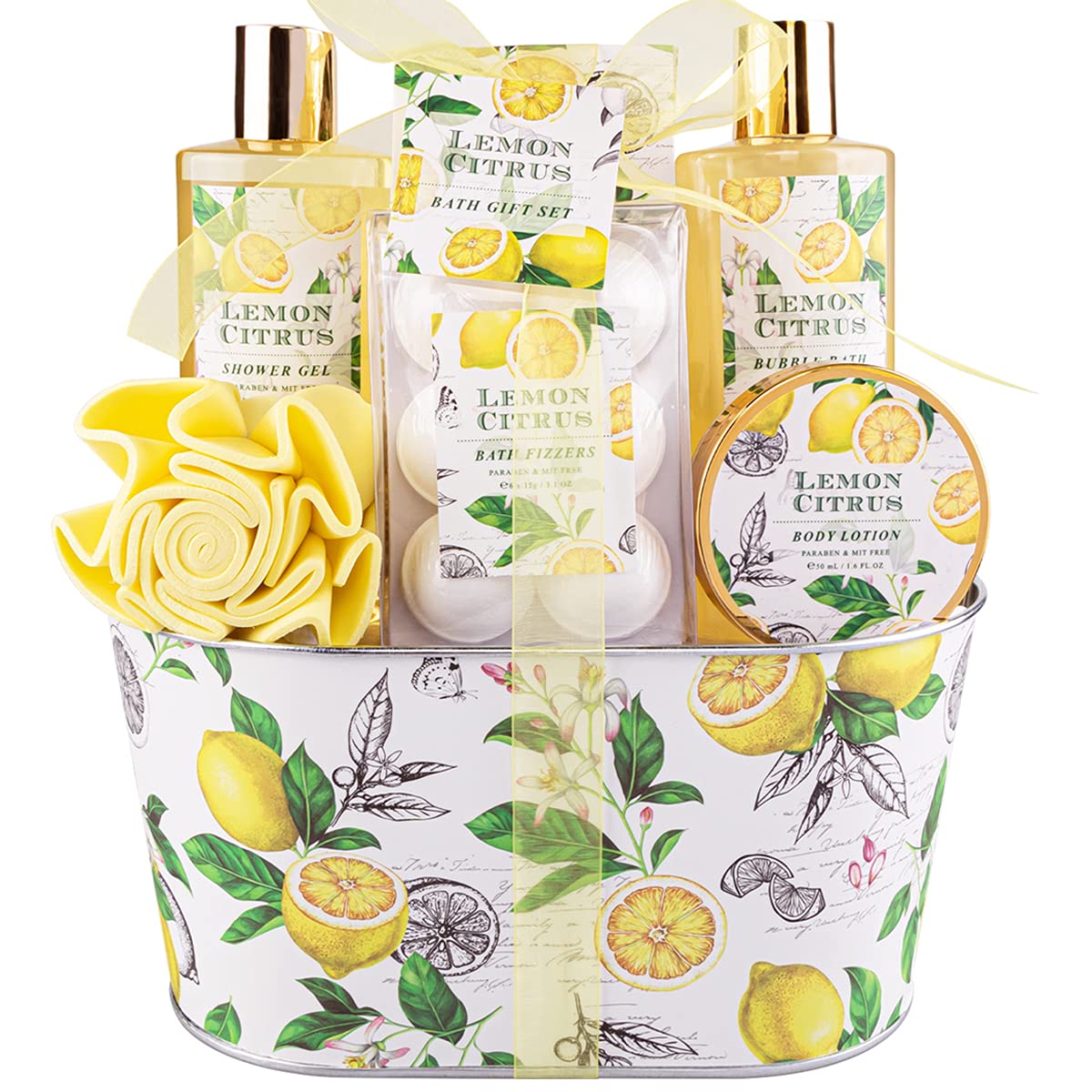ArioseMonde coffret bain citron prêt à offrir, détente à domicile