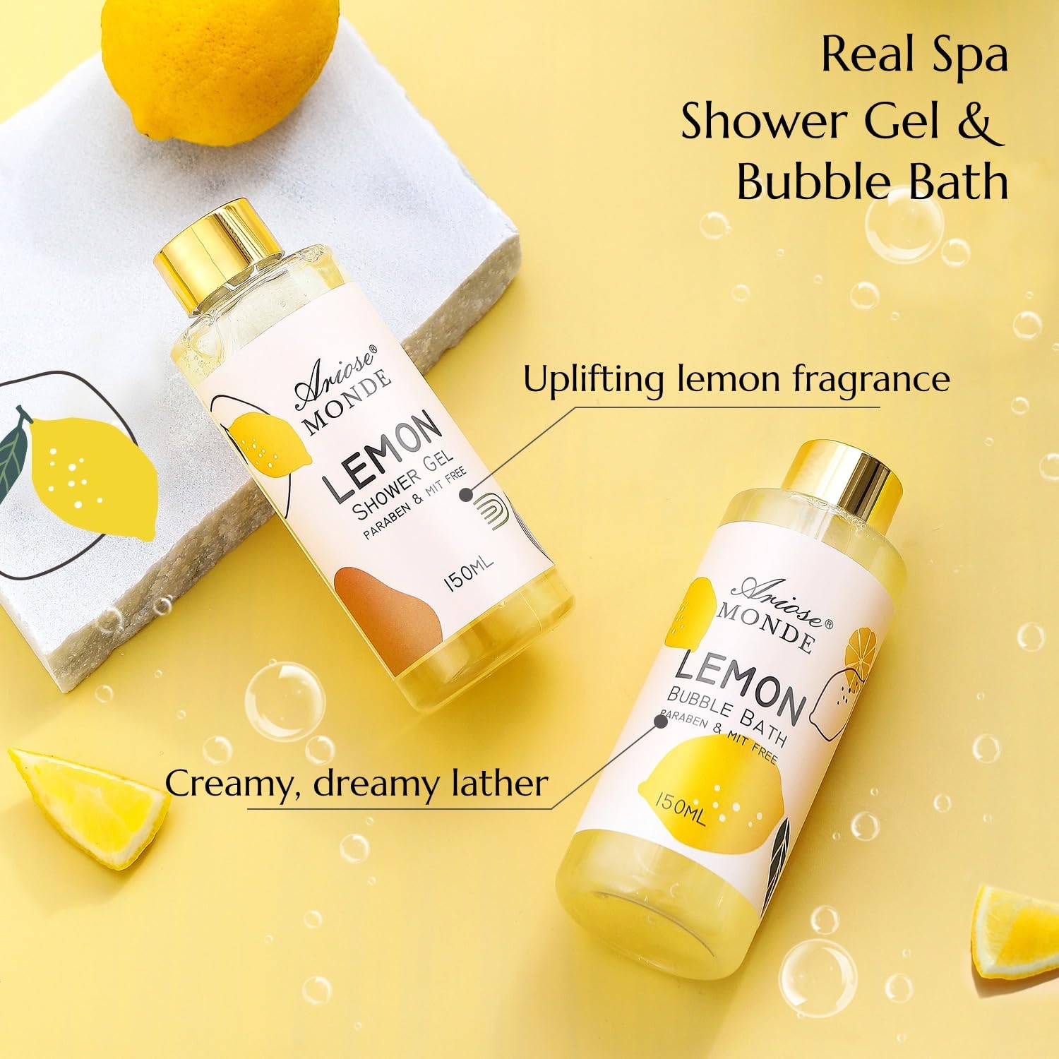 Crème corps Citron ArioseMonde, hydratation légère et peau satinée