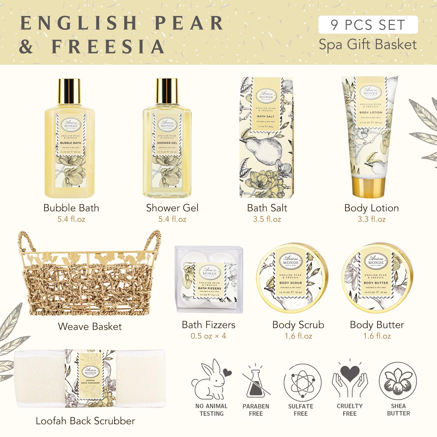 ArioseMonde Gel douche Poire-Freesia: parfum frais pour la douche