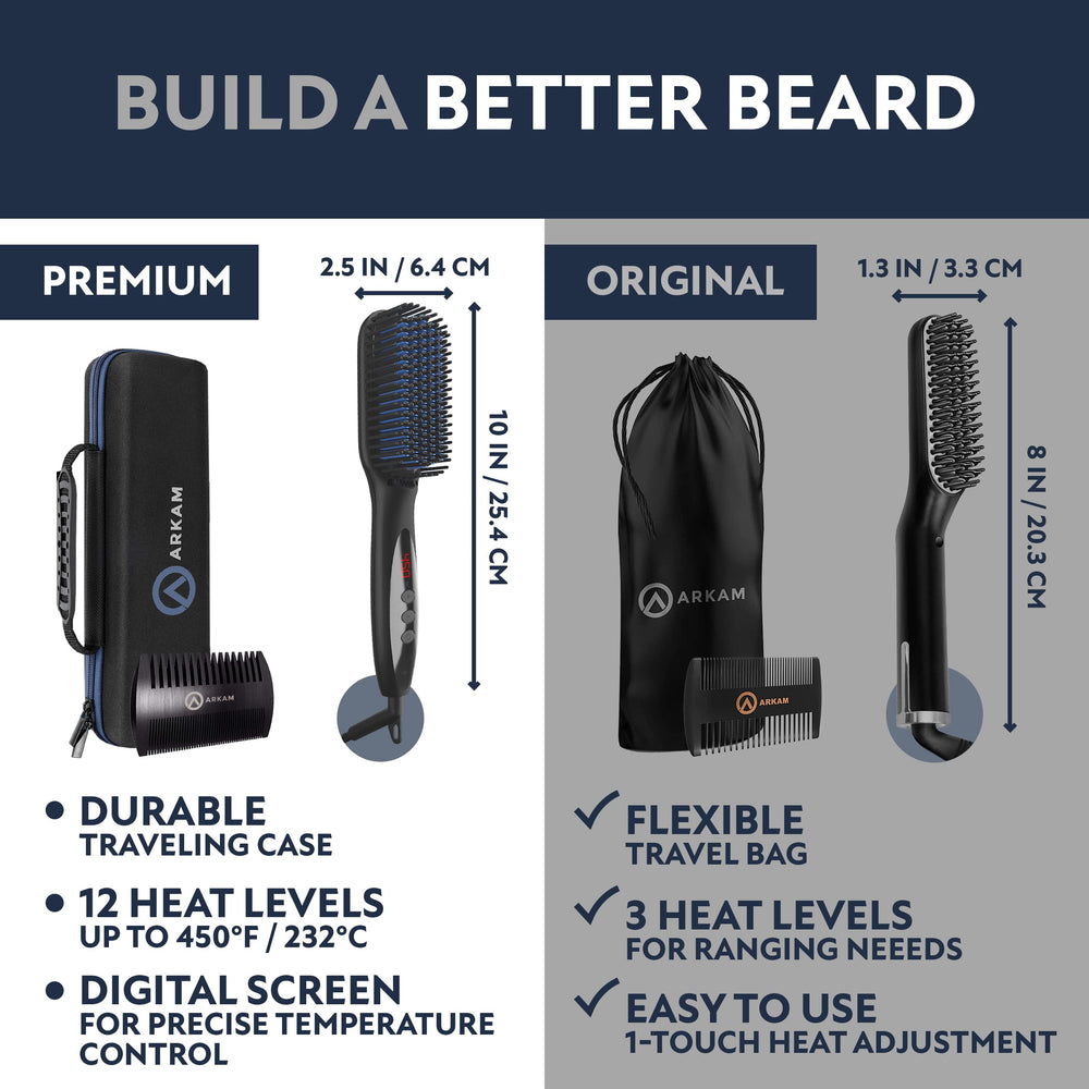 Arkam, brosse barbe avec fonction anti-brûlure.