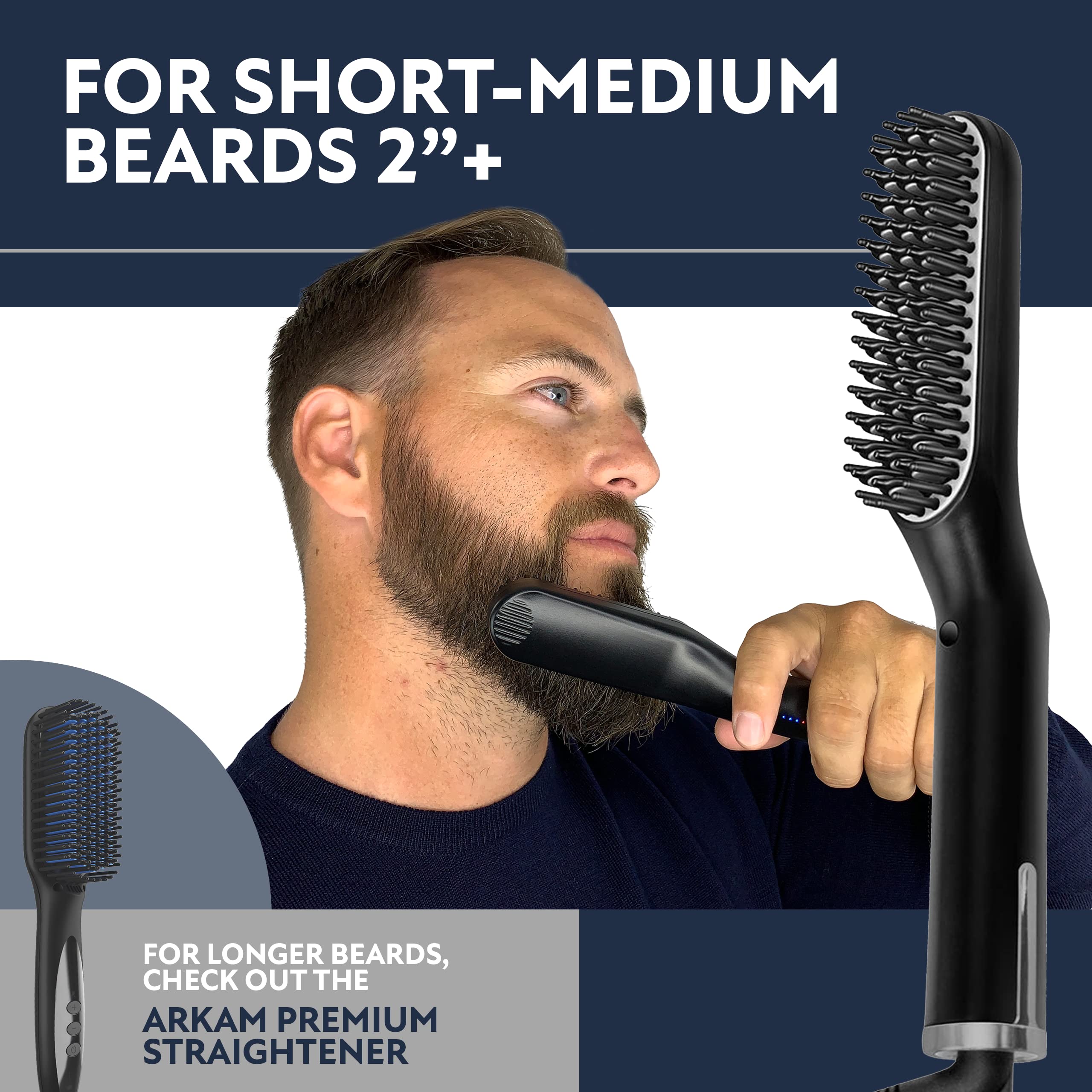 Arkam réduit les frisottis pour une barbe lisse.