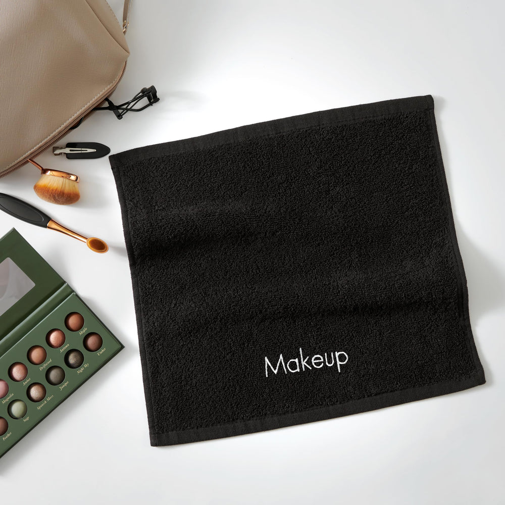 Arkwright draps coton noirs, textile durable et réutilisable pour maquillage.