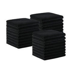 Serviettes Arkwright pour salon, pack 24, 16x27 pouces, noir, résistantes au blanchiment.