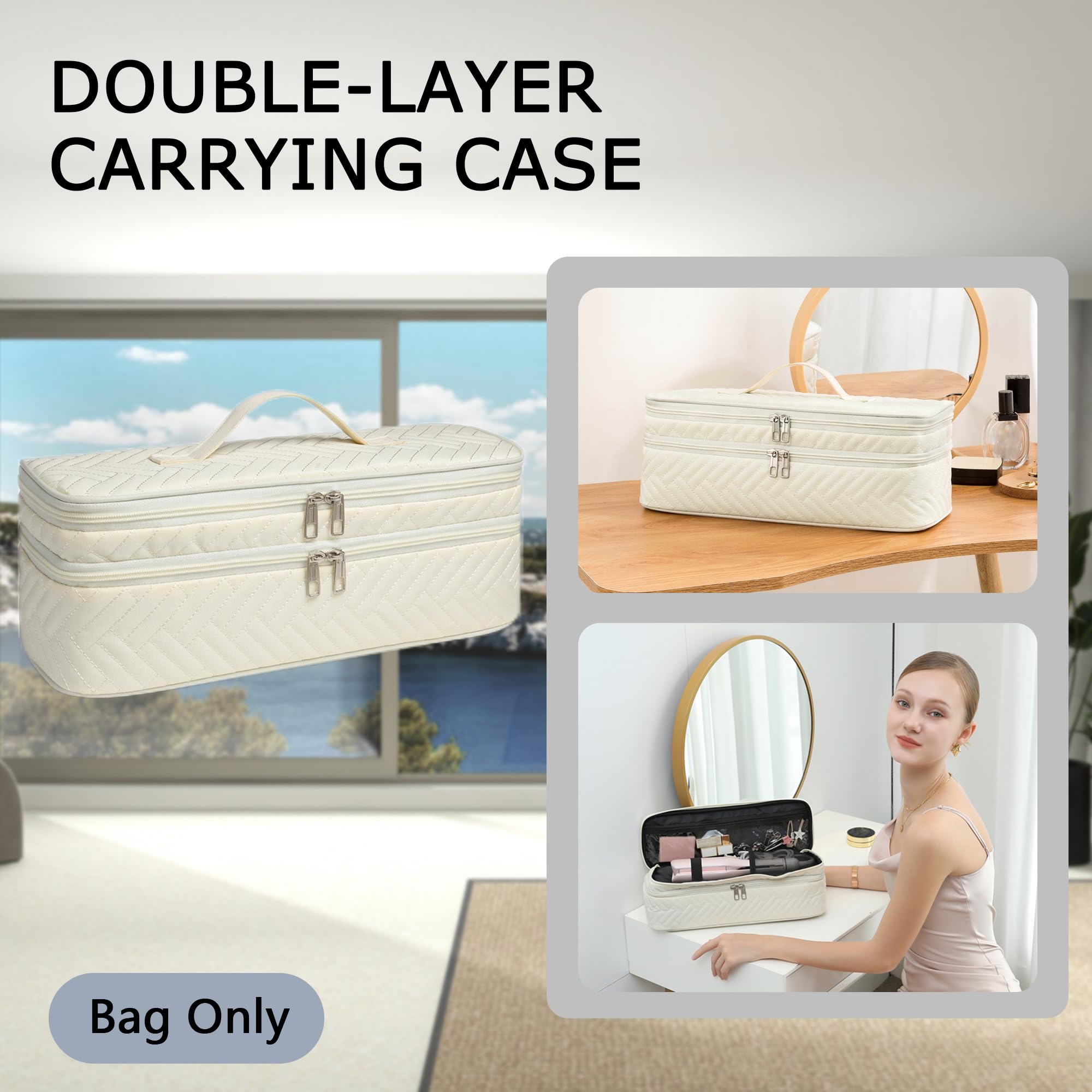 ARLMEGOR sac double-couche interieur — organisation pratique pour outils coiffure.